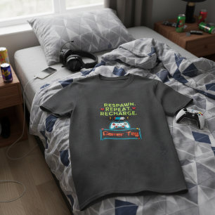 T-shirt Étiquette de joueur personnalisable « Respawn Repe
