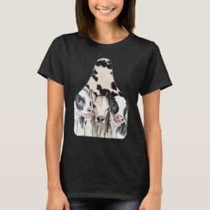 T-shirt Étiquette de la Vache Vache de l'Ouest de la ferme