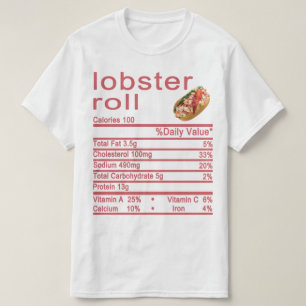 T-shirt Étiquette de la valeur nutritive