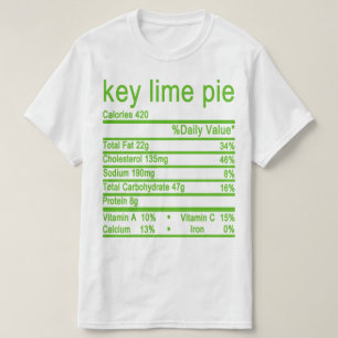 T-shirt Étiquette de la valeur nutritive