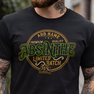 T-shirt Étiquette de liqueur à base d'absinthe - Personnal