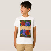 T-shirt Étiquette de nom de fleurs (Devant entier)