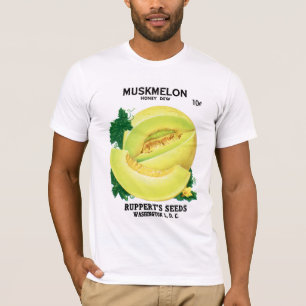 T-shirt Étiquette de paquet de graine de cantaloup (rosé