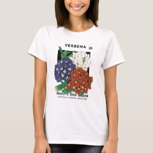 T-shirt Étiquette de paquets de semences Verbena