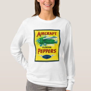 T-shirt Étiquette de poivre d'avions