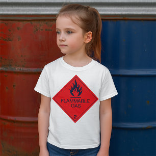 T-shirt Étiquette de sécurité pour gaz inflammable, pannea