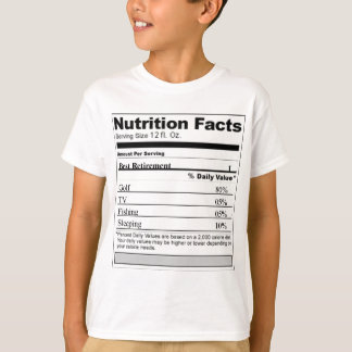 T-shirt Étiquette drôle de nutrition de retraite