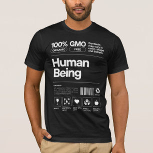 T-shirt Étiquette Graphique de Nutrition Drôle d'Être Huma