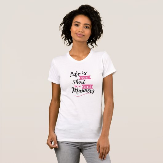 T-shirt Etiquette Manners T Shirt (Devant entier)