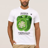 T-shirt Étiquette Pepper Seed Packet (Devant)