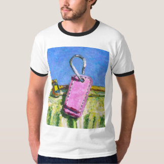 T-shirt Étiquette rose