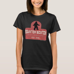T-shirt Étiquette rouge écossais de Squatch