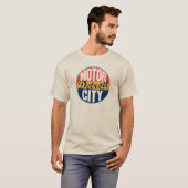T-shirt Étiquette vintage de Detroit (Devant entier)