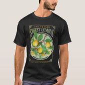 T-shirt Étiquette vintage de fruits au citron (Devant)