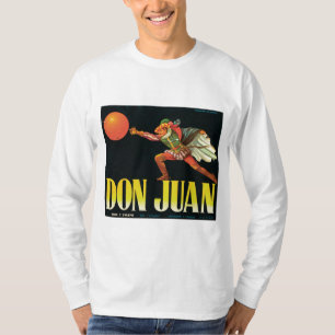 T-shirt Étiquette vintage orange de Don Juan