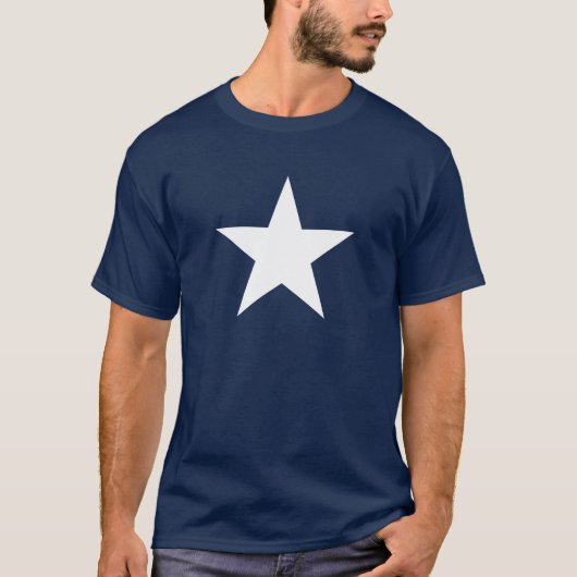 T-shirt Étoile blanche patriotique (Devant)