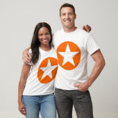 T-shirt Etoile cerclée - Orange (Unisexe)