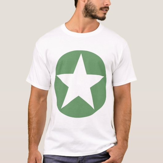 T-shirt Étoile cerclée - Vert de l'armée (Devant)