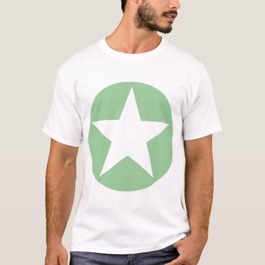 T-shirt Etoile cerclée - Vert défraîchi (Devant)