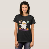 T-shirt Étoile Chanteuse Halloween éffrayante Avec Microph (Devant entier)