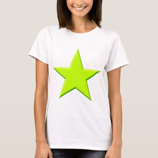 T-shirt Étoile - Chartreuse (Devant)
