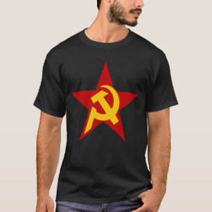 T-shirt Étoile communiste de DHKC sur le noir
