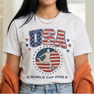 T-shirt Étoile de badge de joueur de football patriotique 