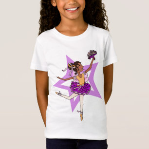 T-Shirt Étoile de ballerine dans le rose avec le dessus d
