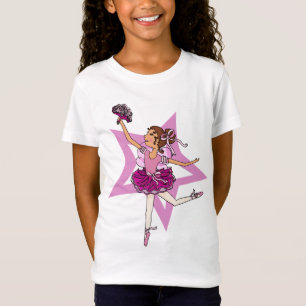 T-Shirt Étoile de ballerine dans le rose avec le dessus de
