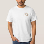 T-shirt Étoile de David<br><div class="desc">Ceci une étoile de David en bronze qui peut être changée en n'importe quelle couleur de Zazzle que vous voulez et l'arrière - plan aussi.</div>