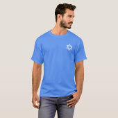 T-shirt Étoile de David blanche grunge (Devant entier)
