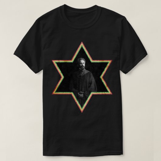 T-shirt Étoile de David de Haile Selassie (Design devant)