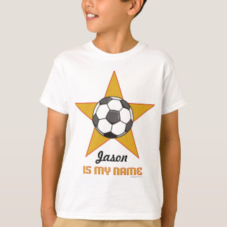 T-shirt étoile de football personnalisé pour enfan