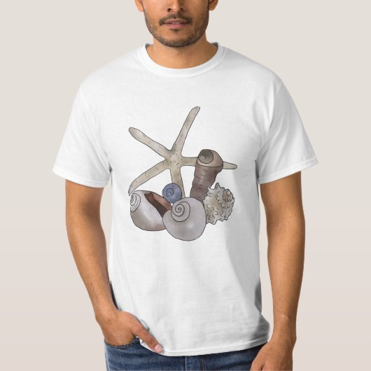 T-shirt Étoile de mer à la plage (Devant)