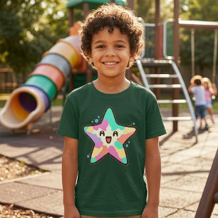 T-shirt Étoile de mer bébé kawaii souriante avec des bulle