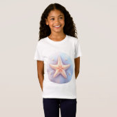 T-Shirt Étoile de mer sur une pierre de forme unique (Devant entier)