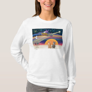 T-shirt Étoile de Noël - Chats tigrés marron et orange (de