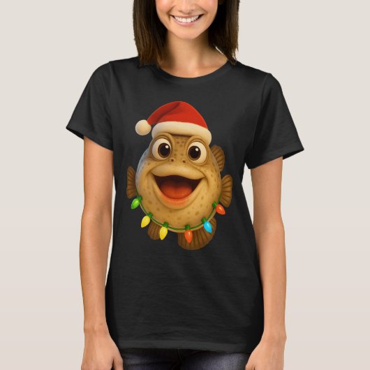 T-shirt Étoile de Noël Poisson (Devant)