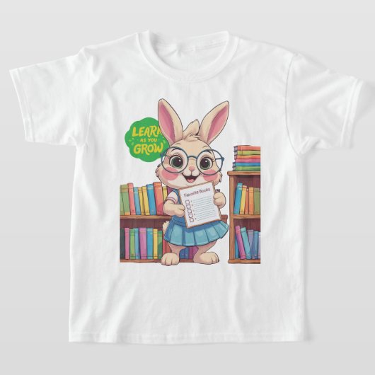 T-shirt 🐰📚 Étoile de stagiaire en bibliothéconomie - Édi (Poser)