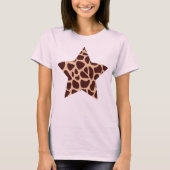 T-shirt Étoile d'impression de girafe (Devant)