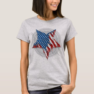 T-shirt Étoile drapeau américain Grafitti