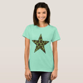 t-shirt étoile empreinte de léopard (Devant entier)