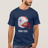 T-shirt Étoile personnalisée sur Casque de football améric (Devant)
