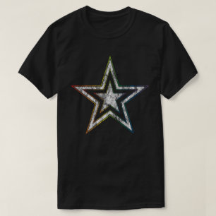 T-shirt étoile punk d'arc-en-ciel
