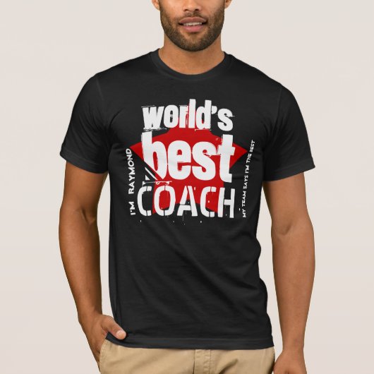 T-shirt Étoile ROUGE faite sur commande du nom V02 du (Devant)