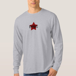 T-shirt Étoile rouge sur la pièce en t grise de LS