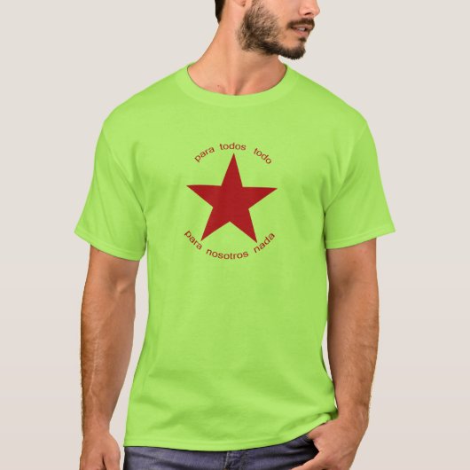 T-shirt Étoile rouge Zapatista (Devant)