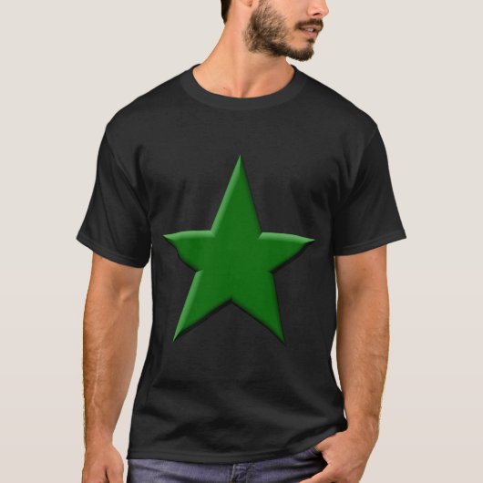 T-shirt Étoile - Vert foncé (Devant)