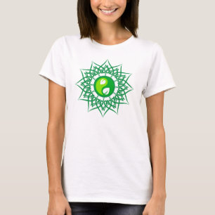 T-shirt Etoile verte aux feuilles vertes Yin Yang