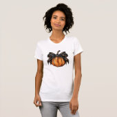 T-shirt Étoiles Citrouilles d'Halloween Coquettish Black B (Devant entier)